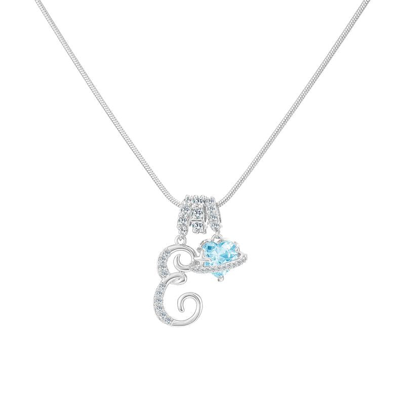 Heart Charm Letter Necklace
