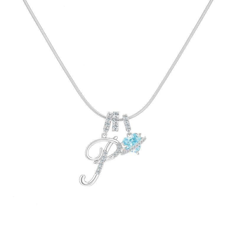 Heart Charm Letter Necklace