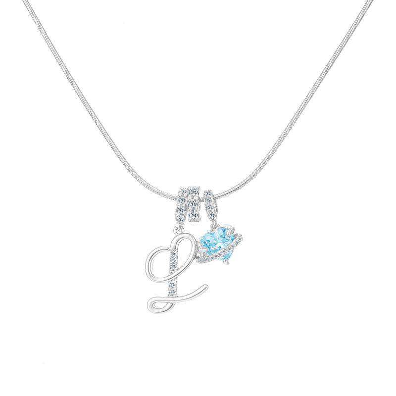 Heart Charm Letter Necklace