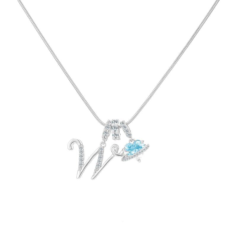 Heart Charm Letter Necklace