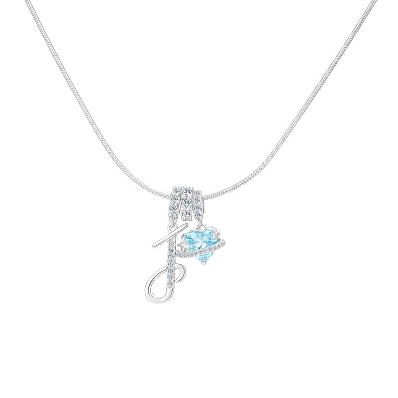 Heart Charm Letter Necklace