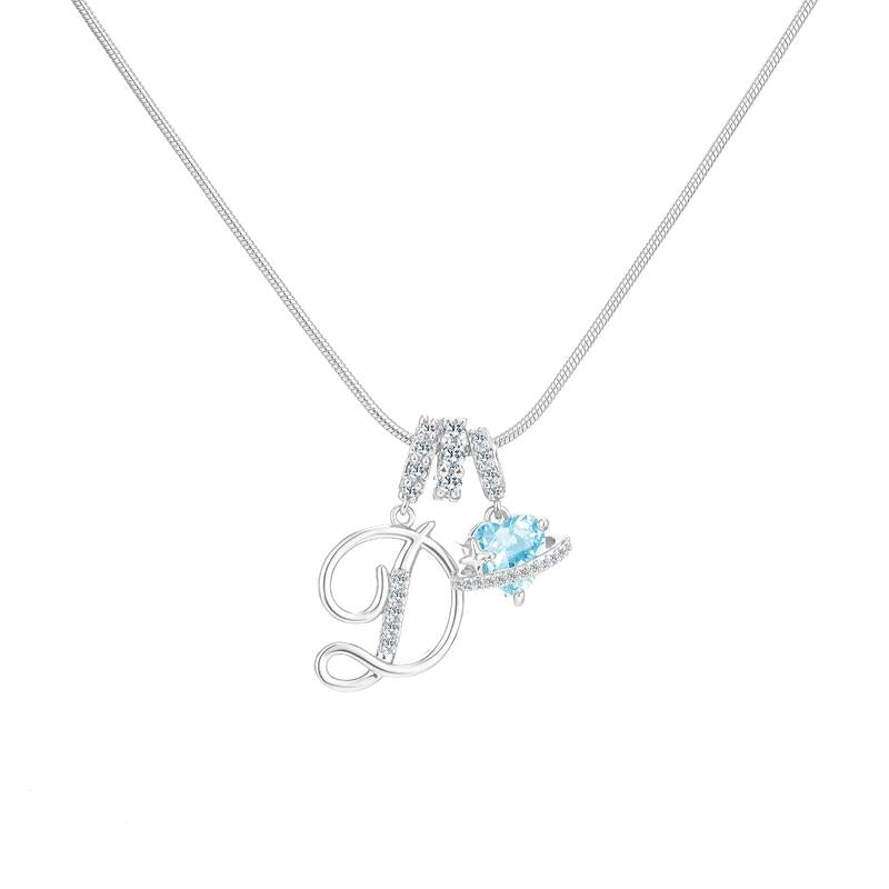 Heart Charm Letter Necklace