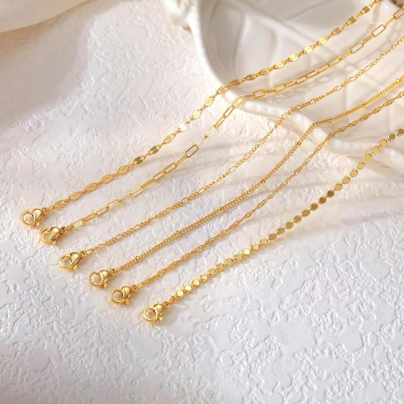 6pc Dainty Anklet Set