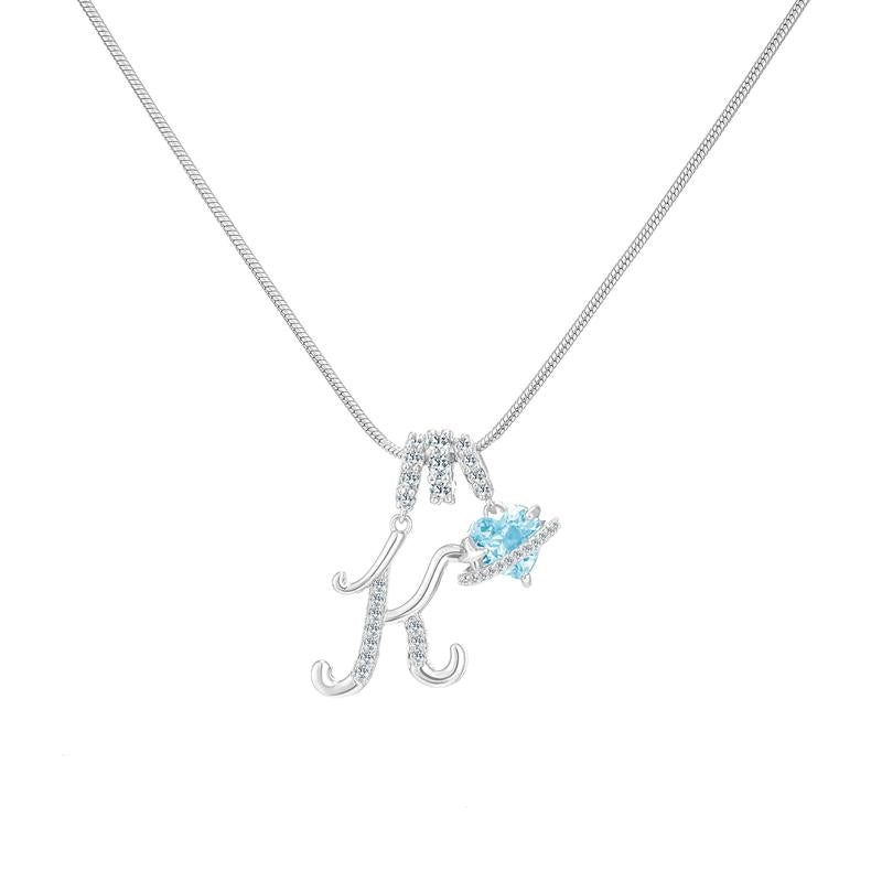 Heart Charm Letter Necklace