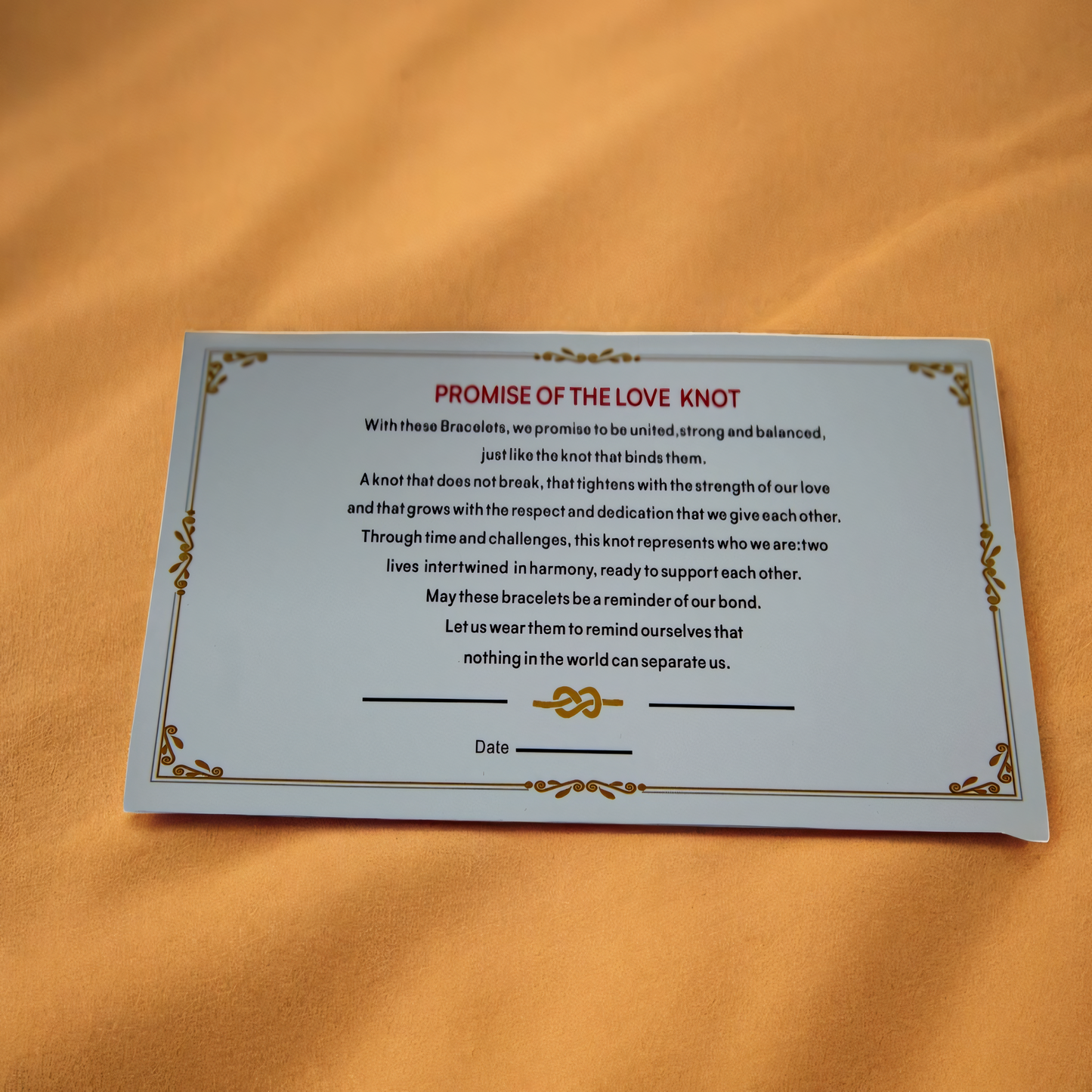 Pair of 2 Love Knot Bracelets - Gift Box with Promise of Love Certificate