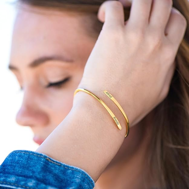 Engraved Adjustable Cuff Bracelet