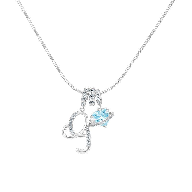 Heart Charm Letter Necklace