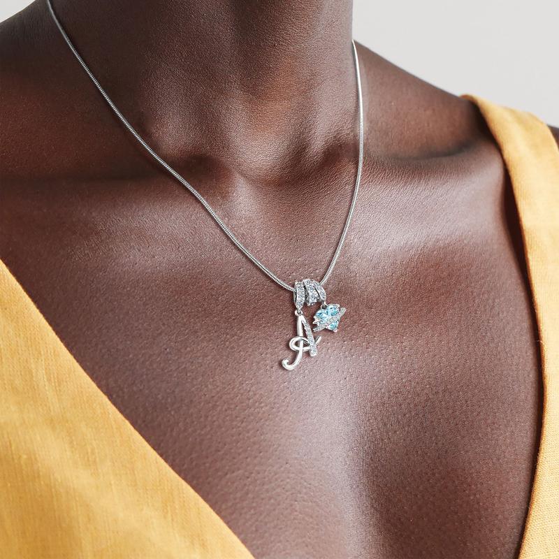 Heart Charm Letter Necklace