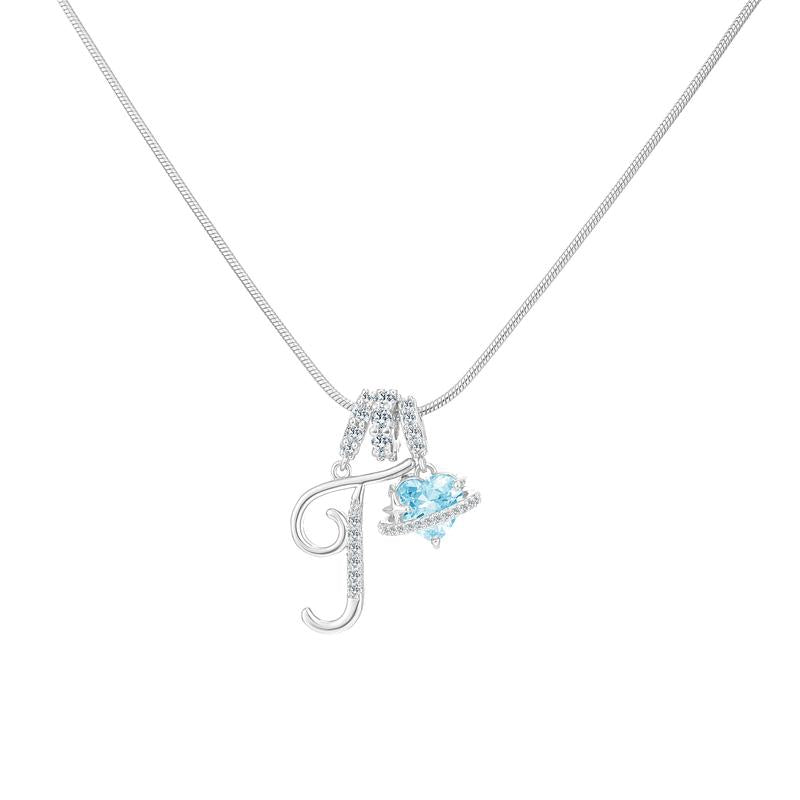 Heart Charm Letter Necklace