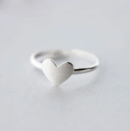 Minimal Heart Adjustable Ring