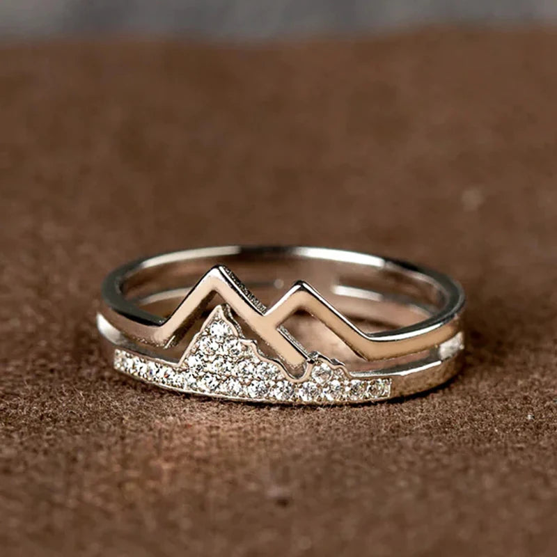 "Keep Climbing" Mountain Ring