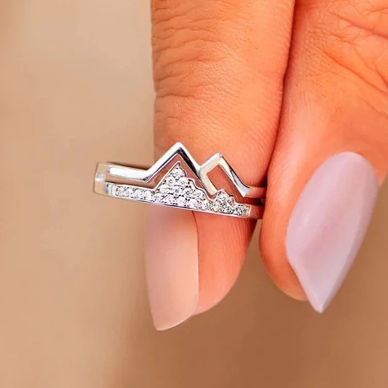 "Keep Climbing" Mountain Ring