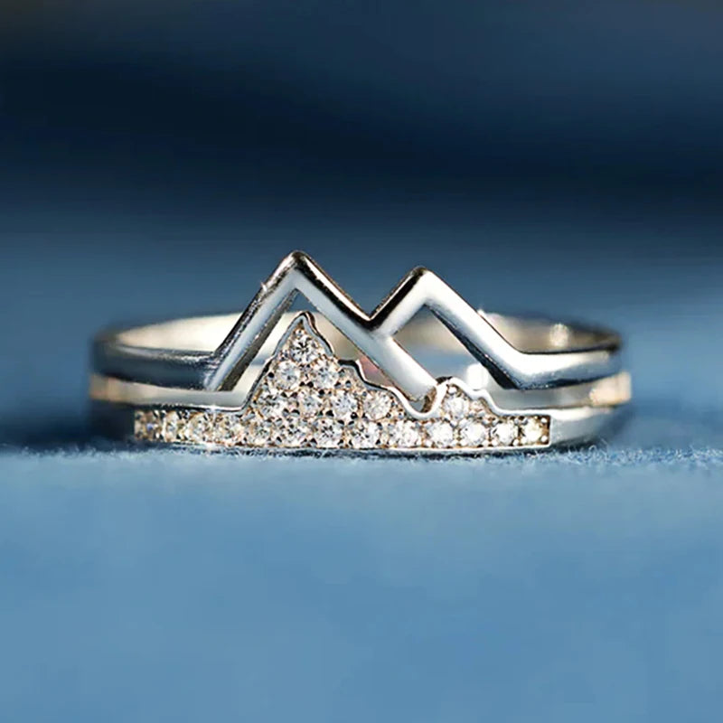 "Keep Climbing" Mountain Ring