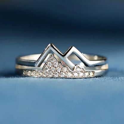"Keep Climbing" Mountain Ring
