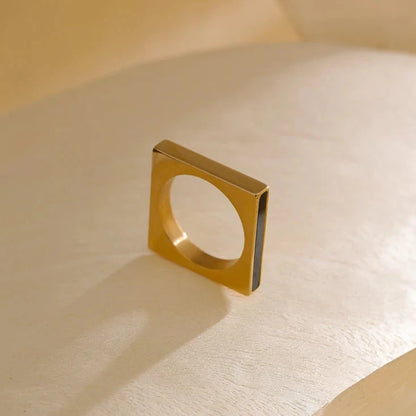 Minimal Carved Square Ring