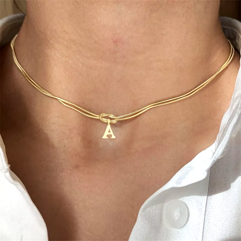 Minimal Love Knot Necklace