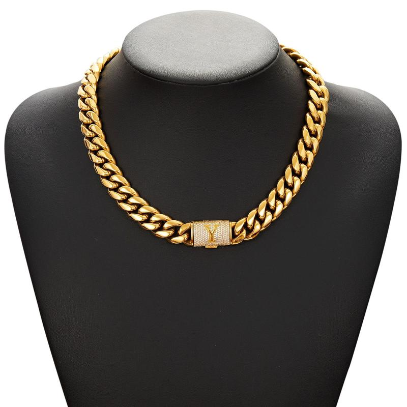 Cuban Link Letter Necklace