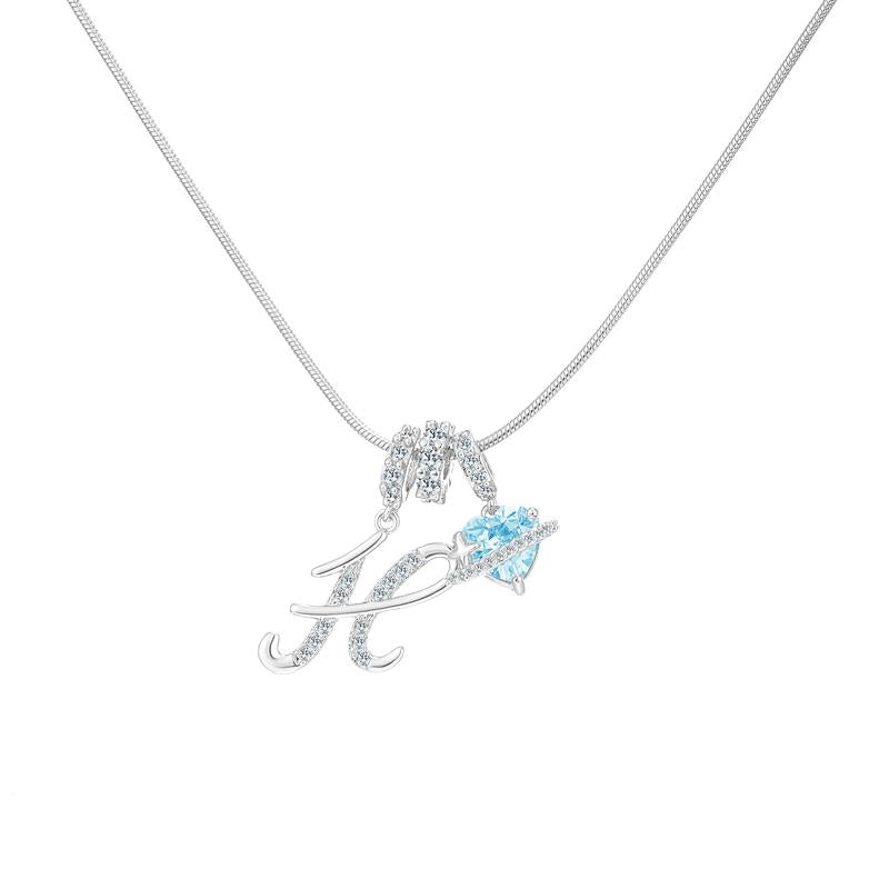 Heart Charm Letter Necklace