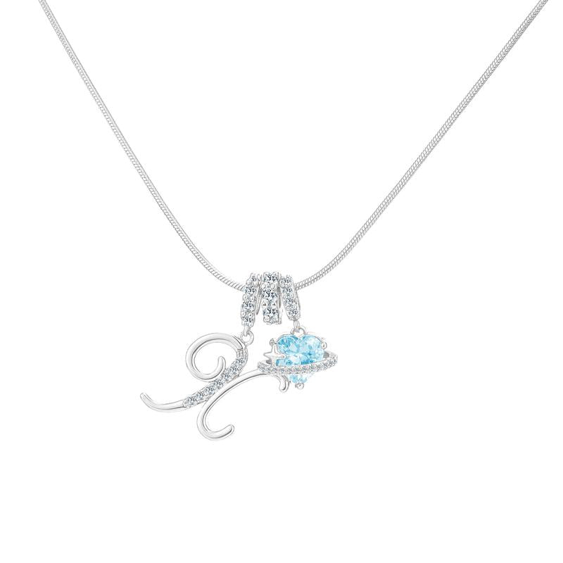Heart Charm Letter Necklace