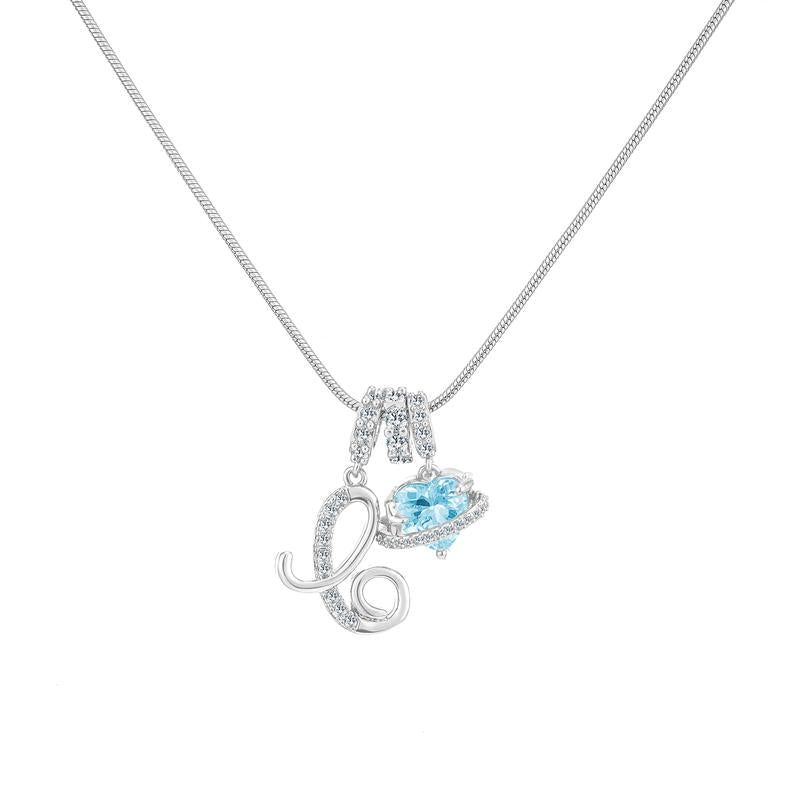 Heart Charm Letter Necklace