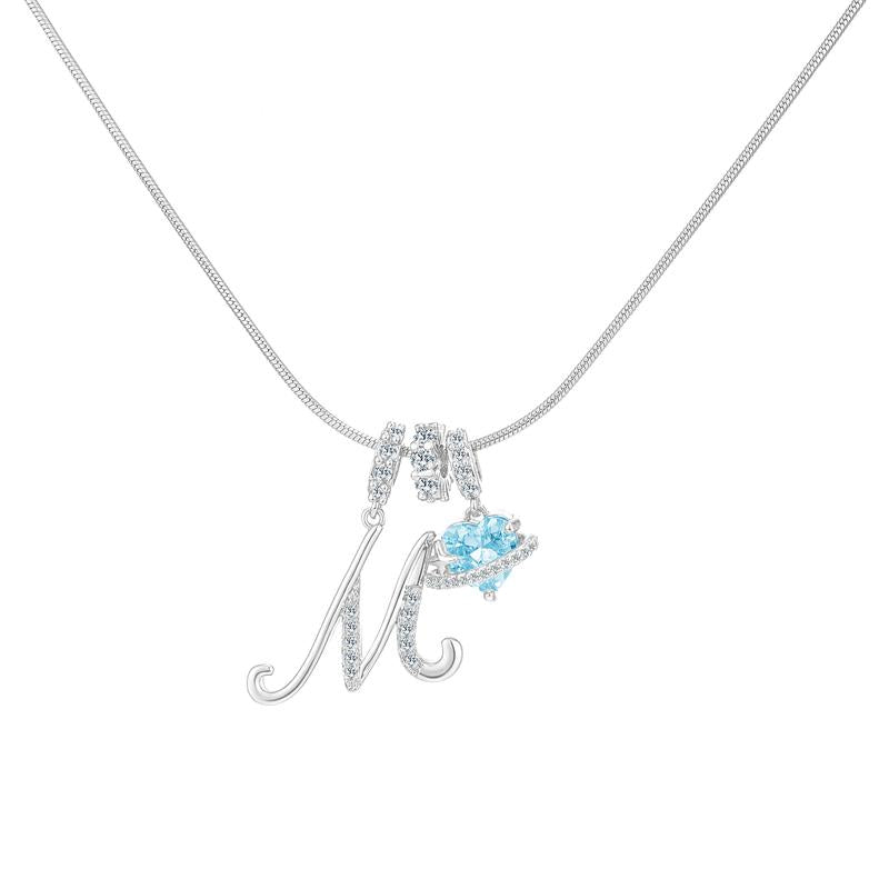 Heart Charm Letter Necklace