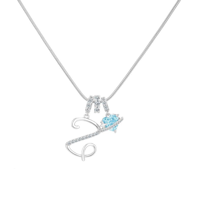 Heart Charm Letter Necklace