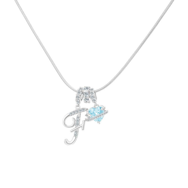 Heart Charm Letter Necklace