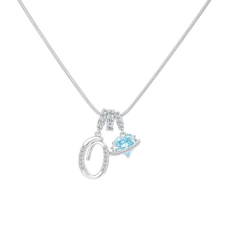 Heart Charm Letter Necklace