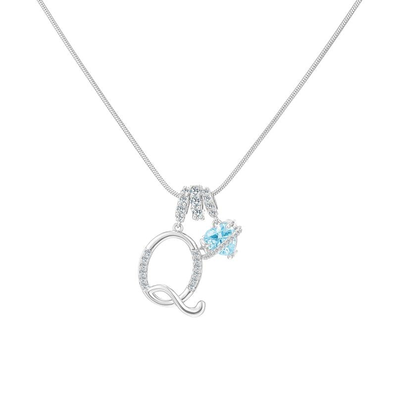 Heart Charm Letter Necklace