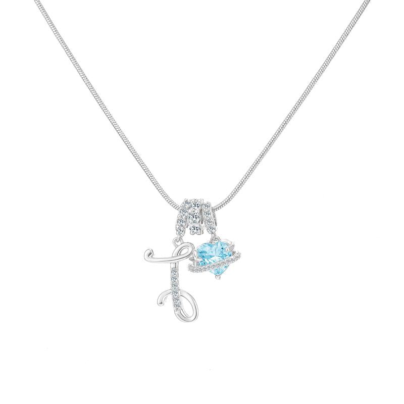 Heart Charm Letter Necklace