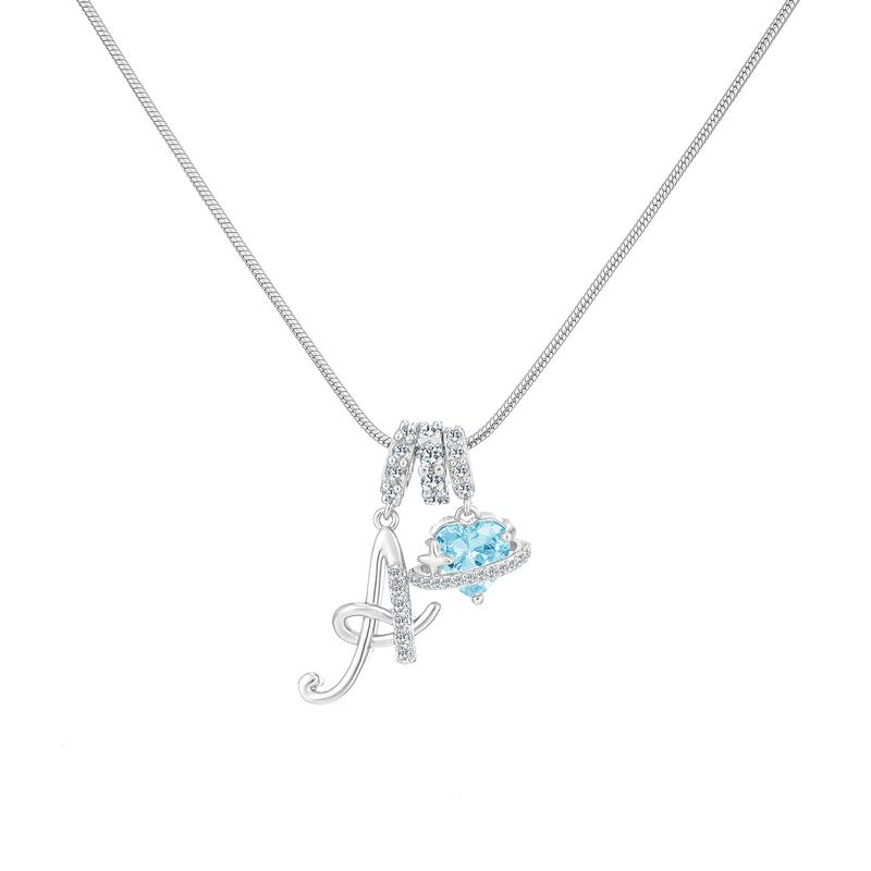 Heart Charm Letter Necklace