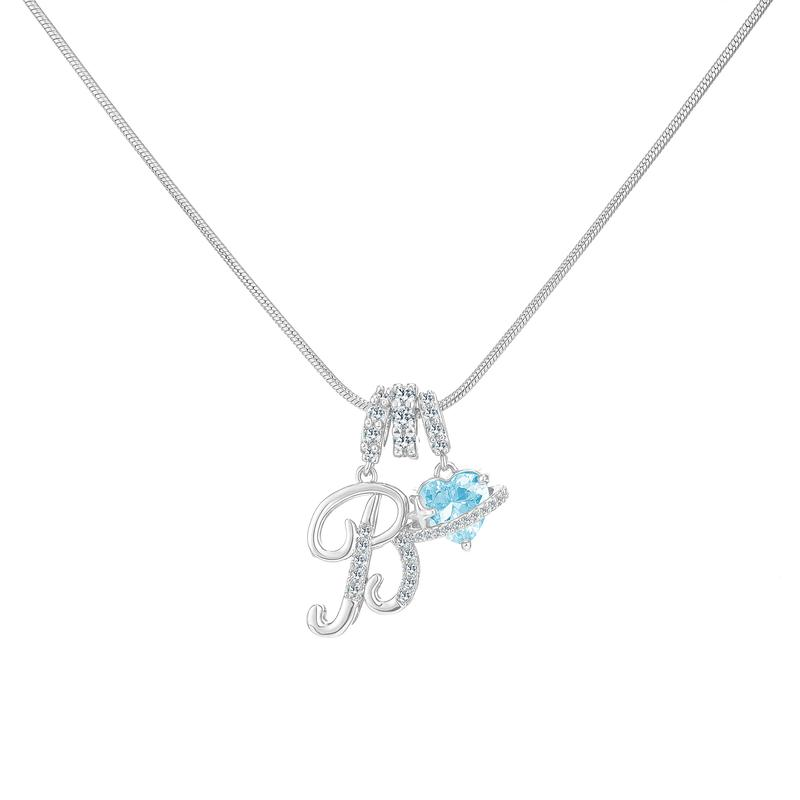 Heart Charm Letter Necklace