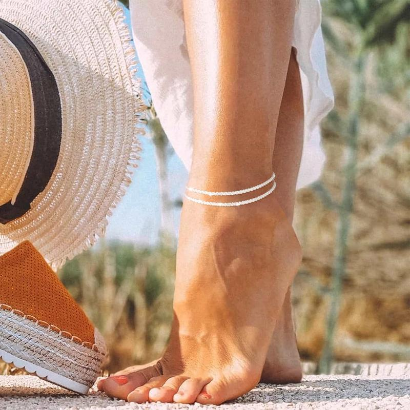 Dainty Layered Sparkling Anklet