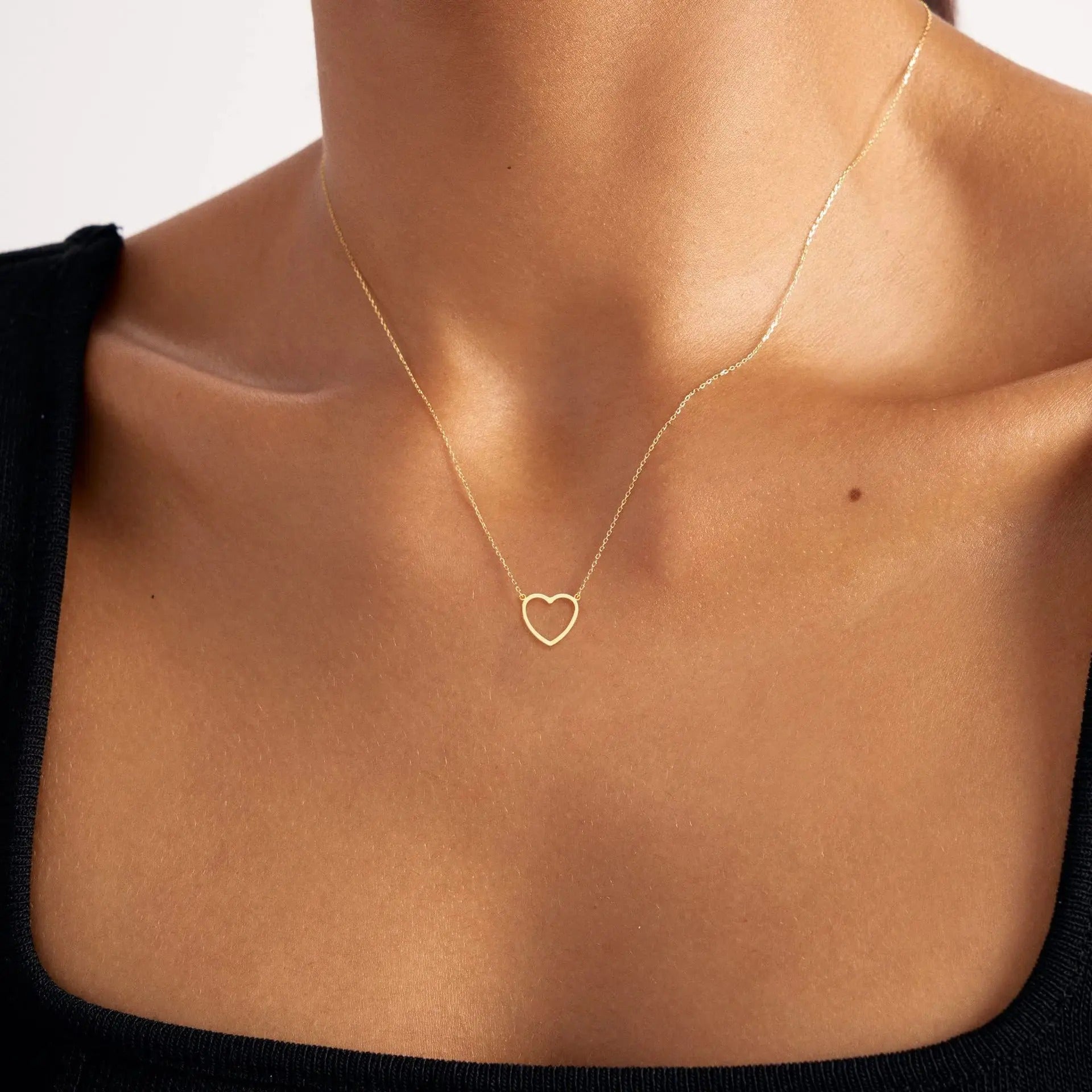 Hollow Heart Necklace